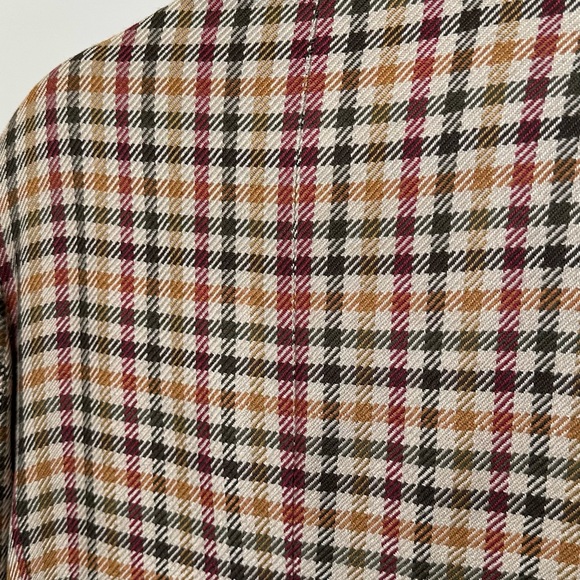 VINTAGE 1990s CLASSIC BROWN PLAID PATTERNED WOOL BLAZER JACKET SPORT COAT-14 - Picture 11 of 11